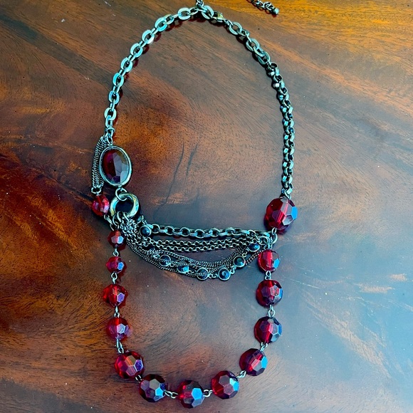 None Jewelry - Statement Necklace with Different Textures